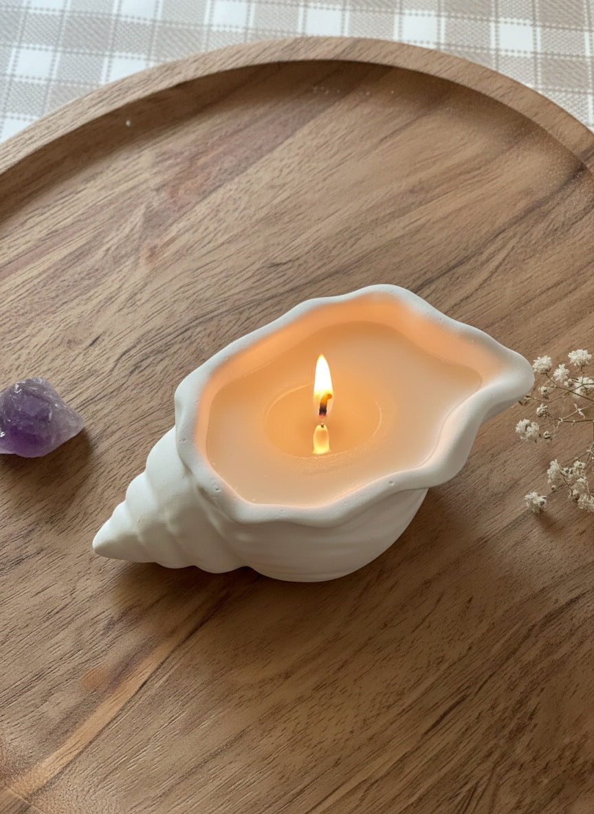 Bougie Coquillage Minimaliste