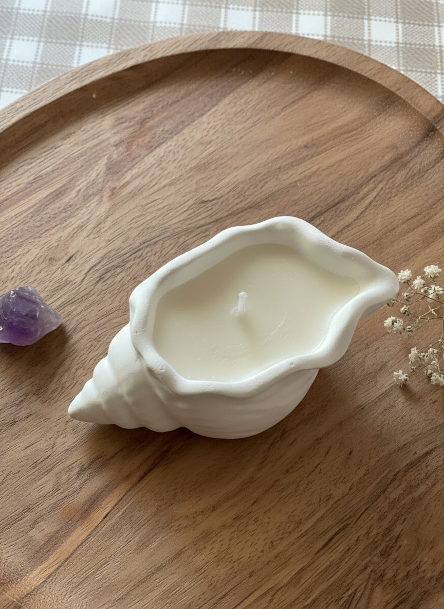 Bougie Coquillage Minimaliste
