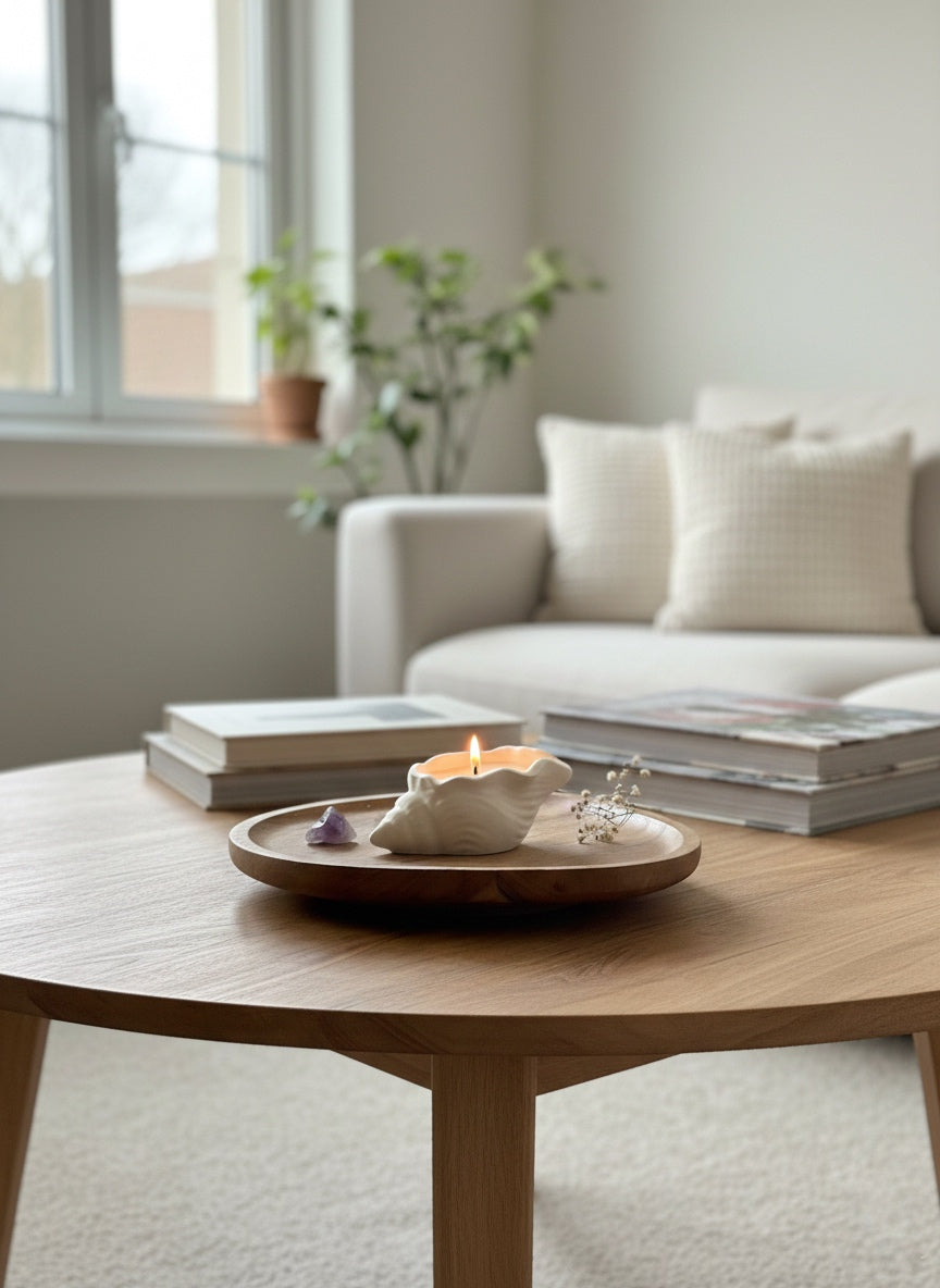 Bougie Coquillage Minimaliste