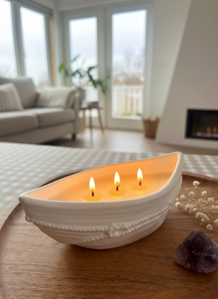 Grande bougie parfumée - Bateau