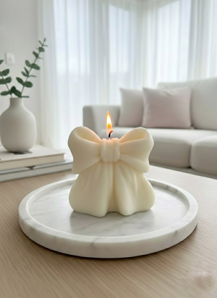 Bougie artisanale parfumée - Gros Nœud