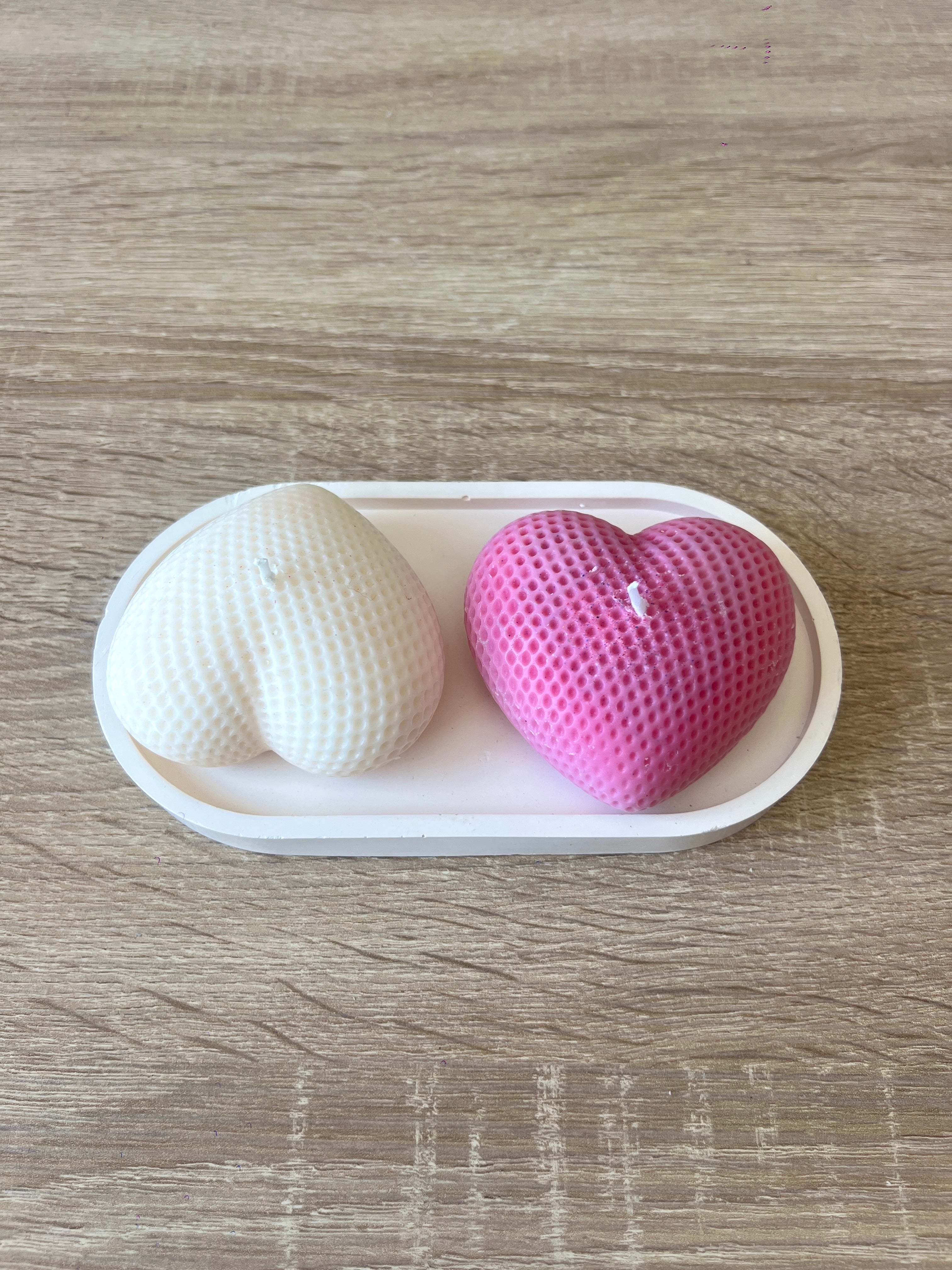 Duo de Bougies Cœurs & Plateau