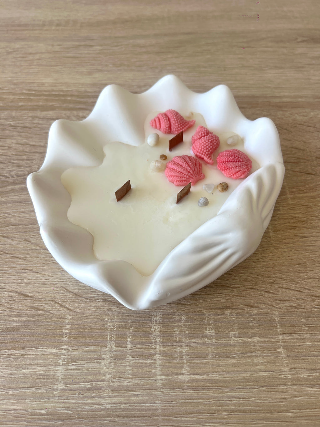 Grande bougie coquillage