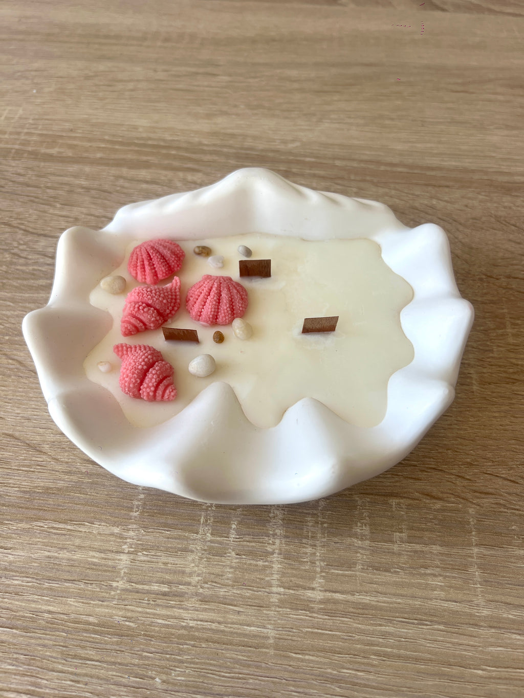 Grande bougie coquillage